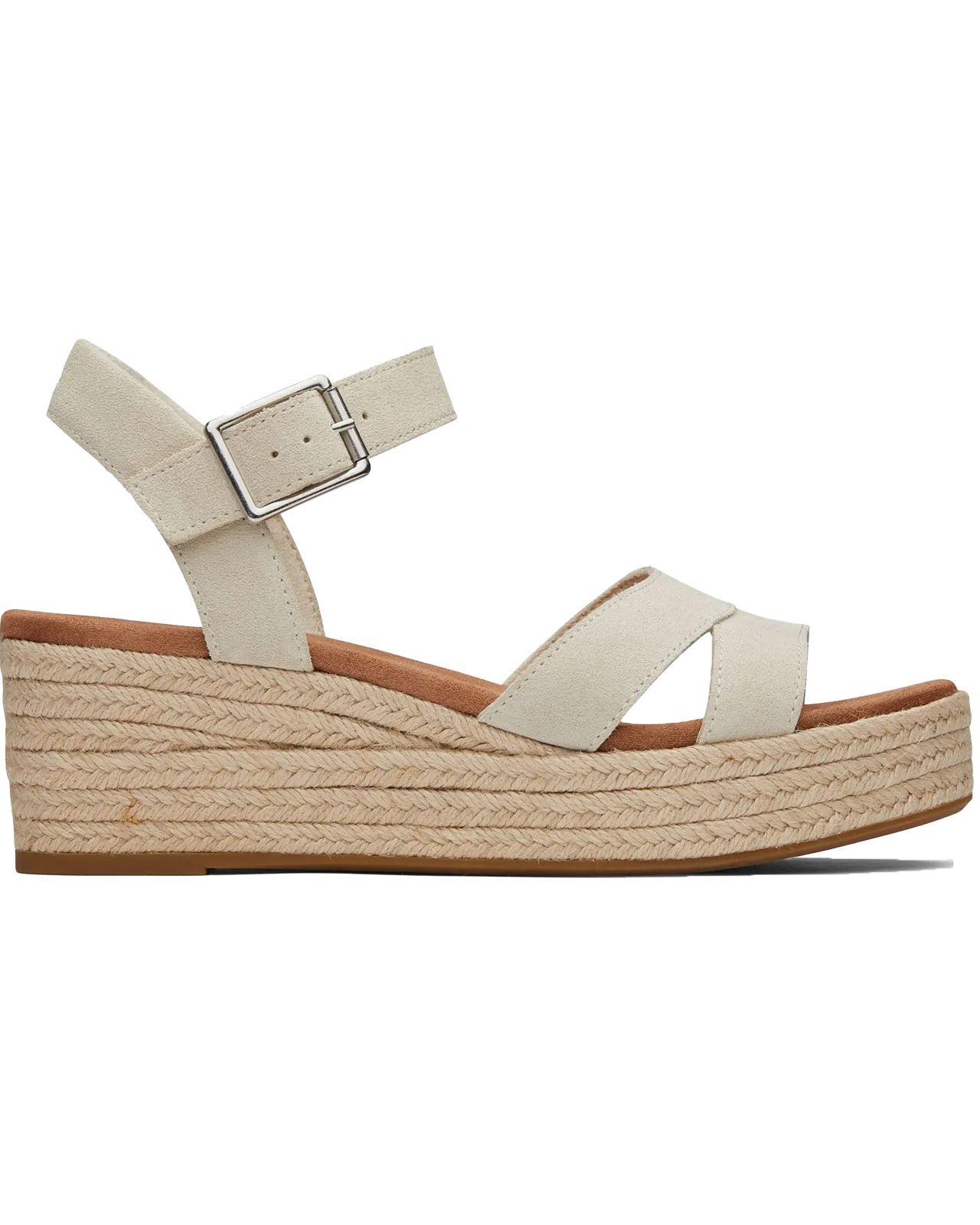 Audrey Espadrille Wedge Sandals in Fog