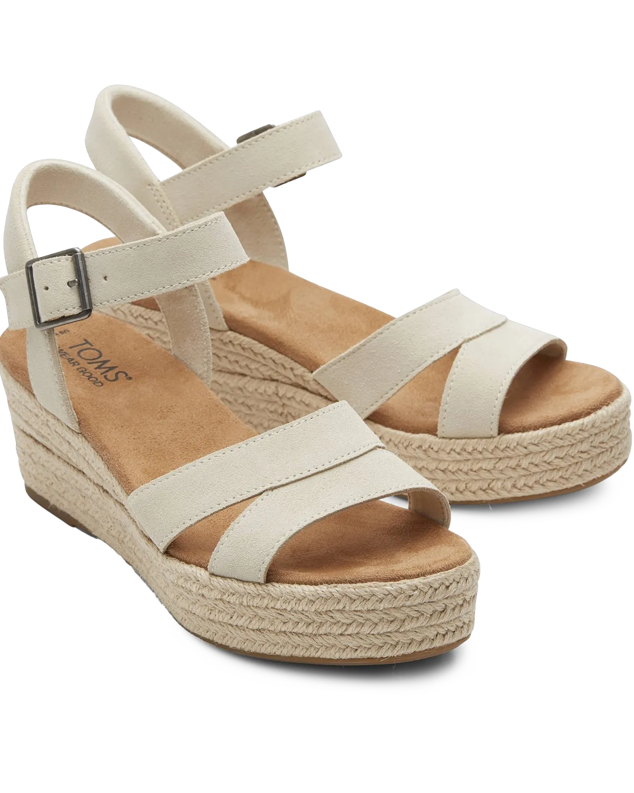 Audrey Espadrille Wedge Sandals in Fog