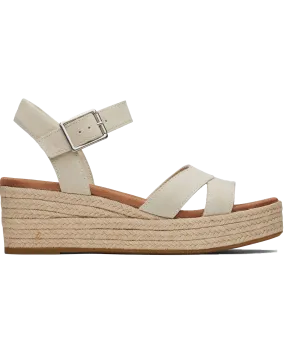 Audrey Espadrille Wedge Sandals in Fog