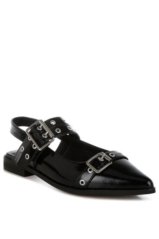 Betula Eyelets & Buckle Detail Flats