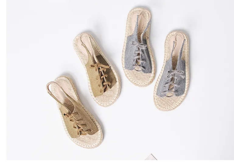 BOOPDO DESIGN ESPADRILLE CHUNKY SANDALS