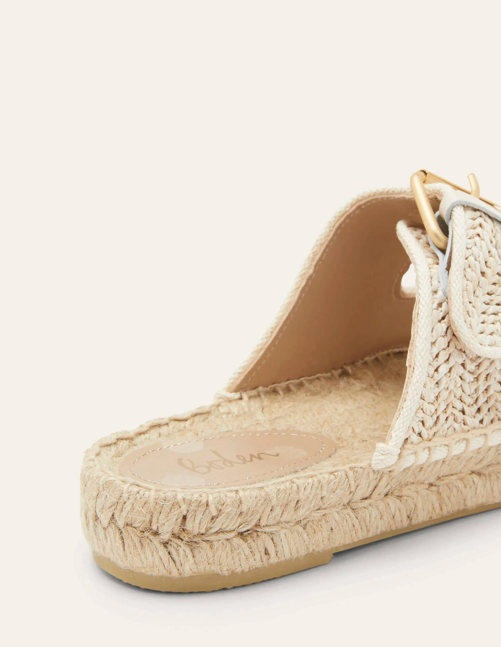 Buckle Espadrille Sandals-Natural Raffia