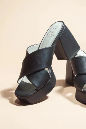 Carmen Platform Heels in Black - FINAL SALE