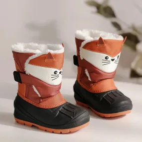 Cartoon Design Kids' Warm Velvet Padded Snow Boots