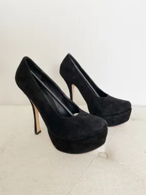 DOLCE VITA Suede Black Platform Stiletto Heels 7.5