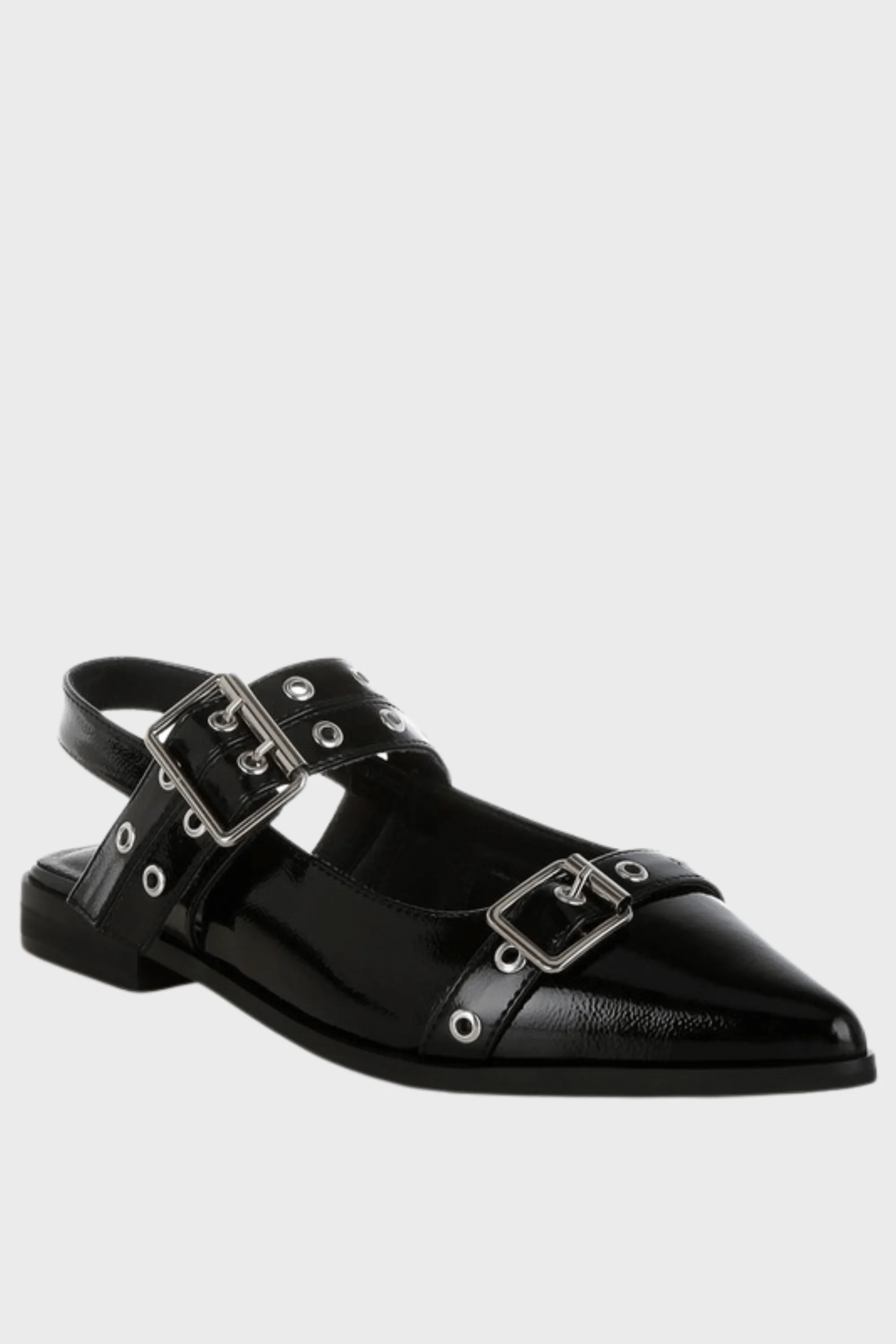 Eyelets & Buckle Detail Flats