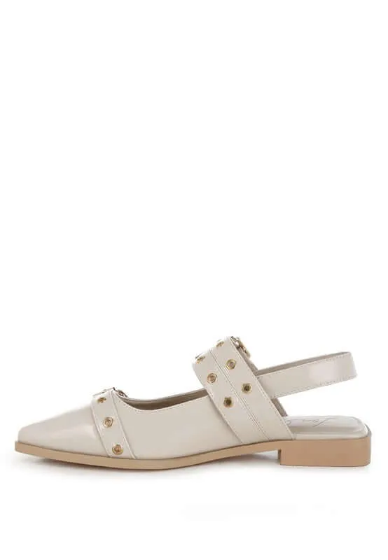 Eyelets & Buckle Detail Flats