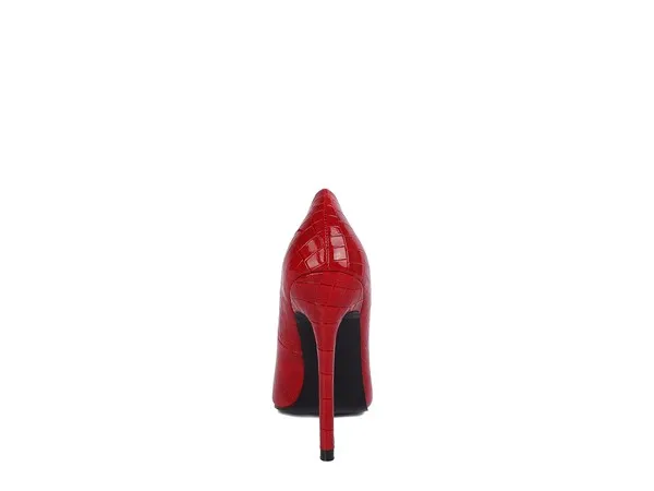 Fanfare Croc Stiletto Pump Heels