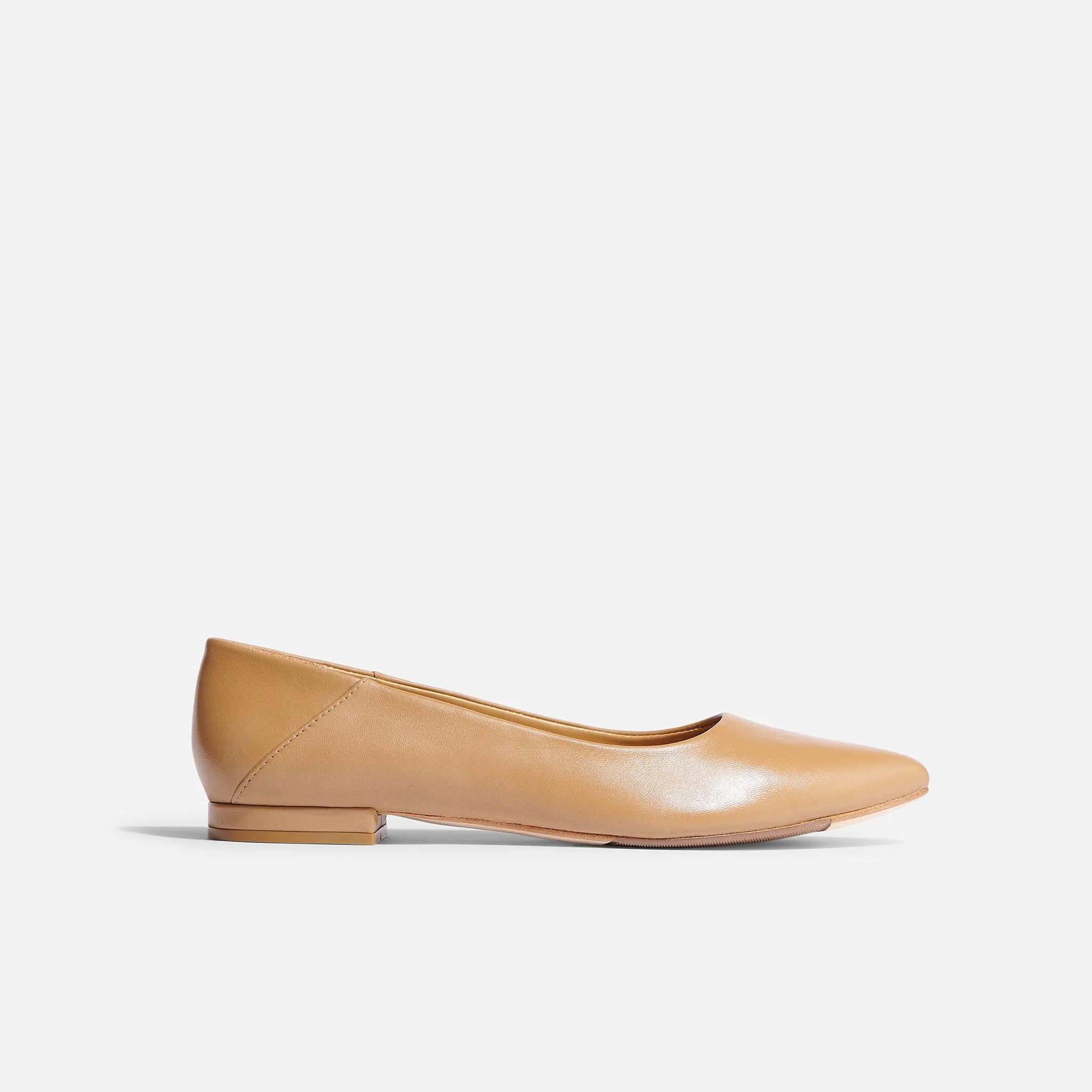 Fina Pointed Toe Flat Almond