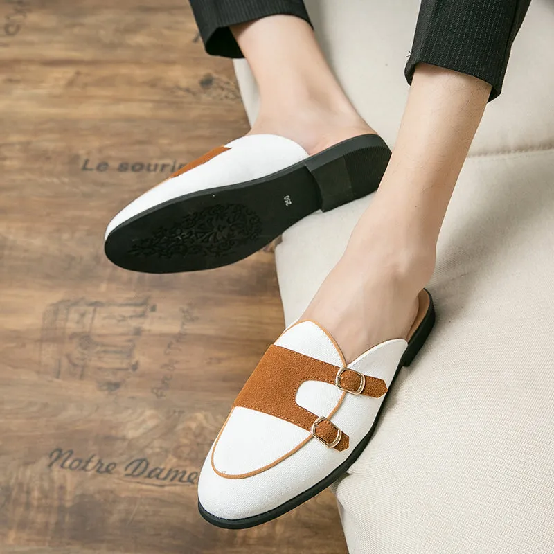 KAR Men's Casual Smooth Backless Loafers