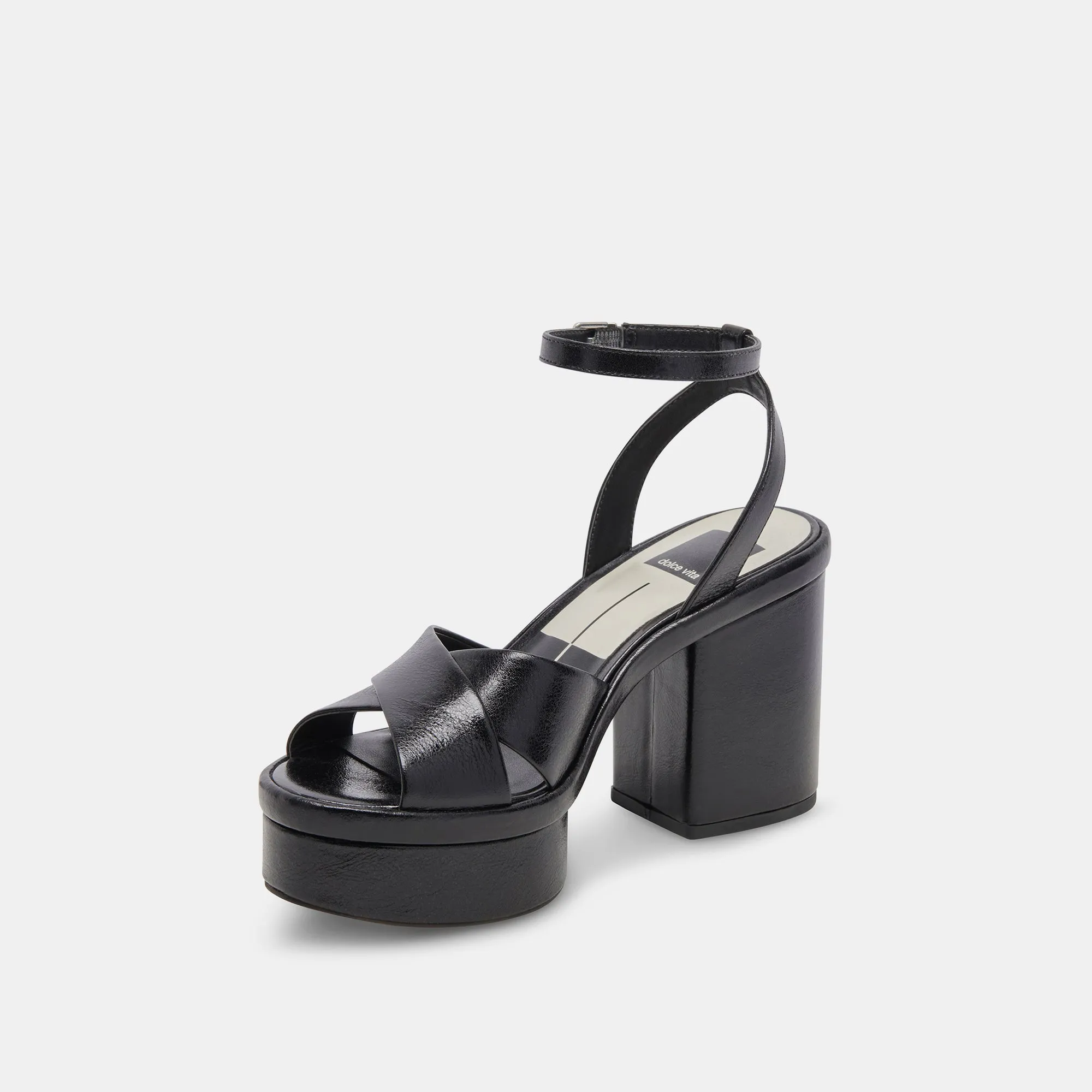 LAISHA HEELS MIDNIGHT CRINKLE PATENT