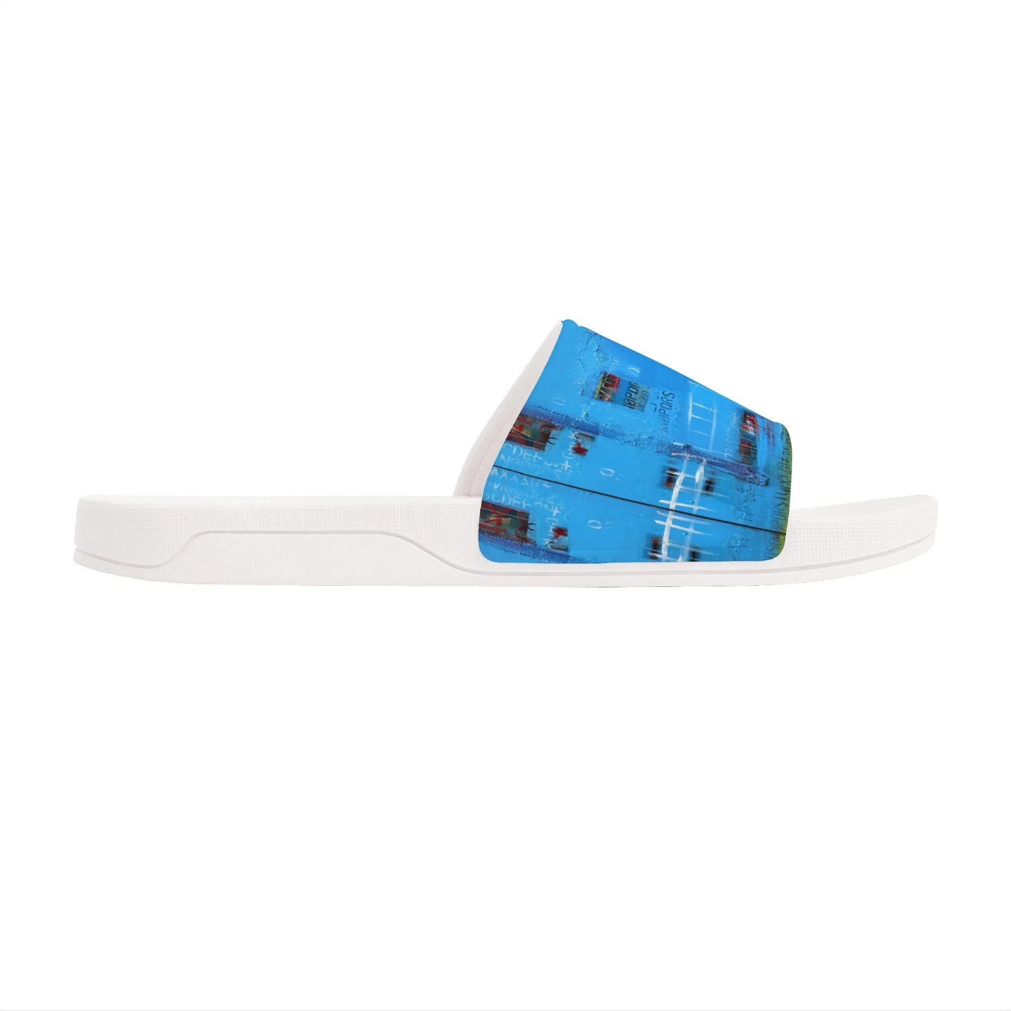 Liberty and justice for all  Slide Sandals - White