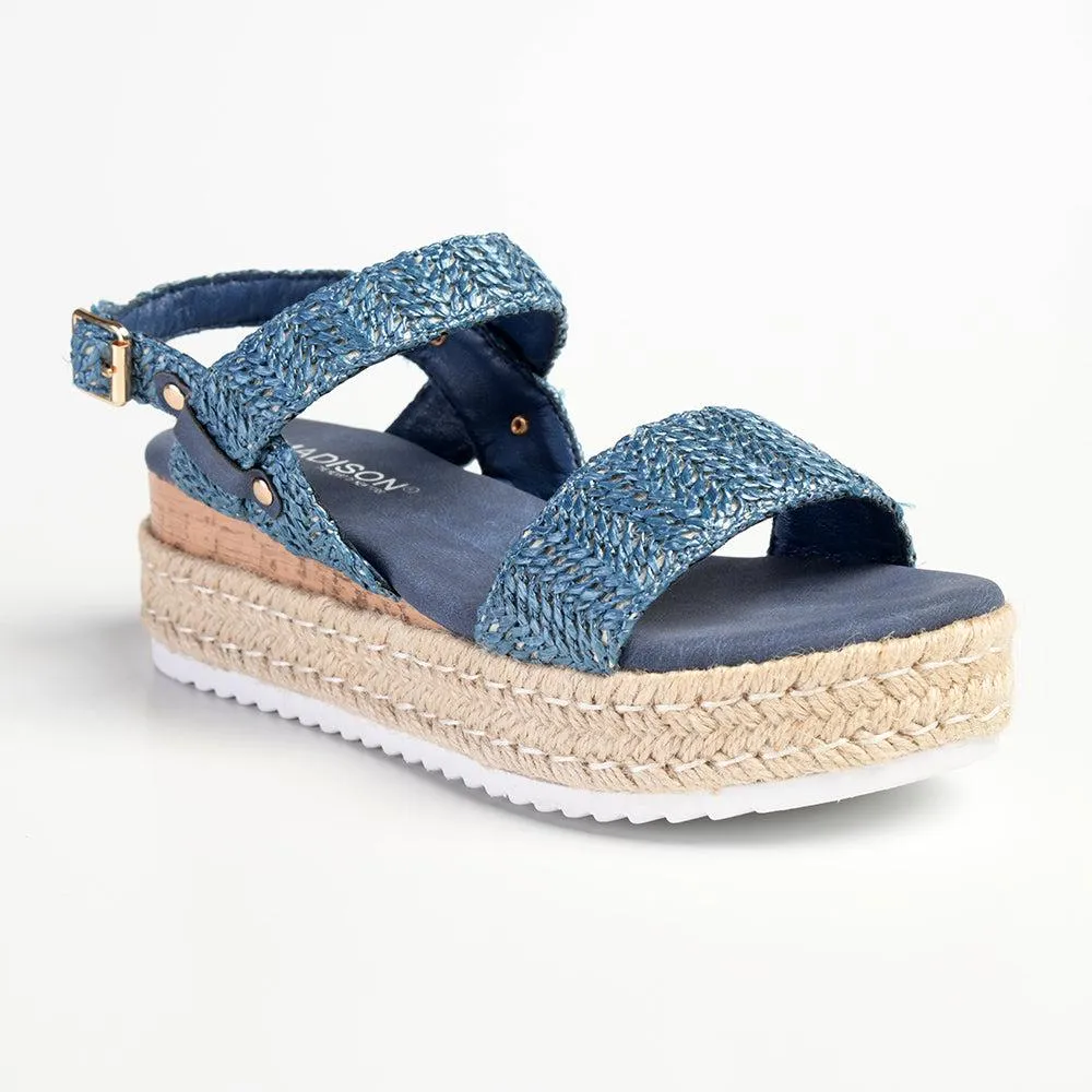 Madison Livia Espadrille Sandal - Denim Blue