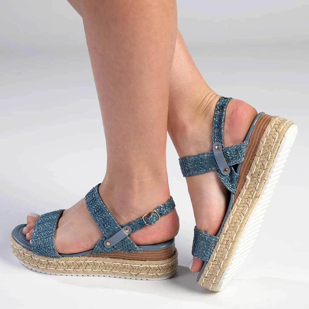 Madison Livia Espadrille Sandal - Denim Blue