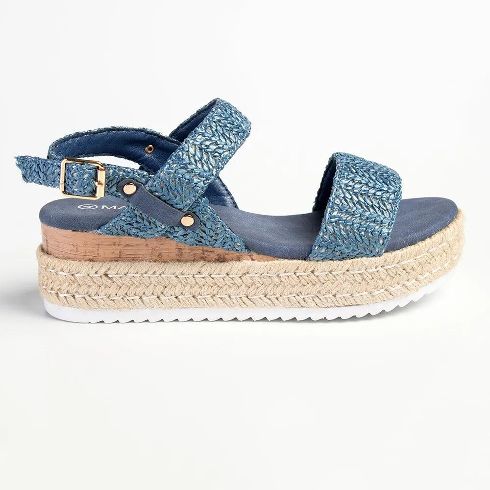 Madison Livia Espadrille Sandal - Denim Blue