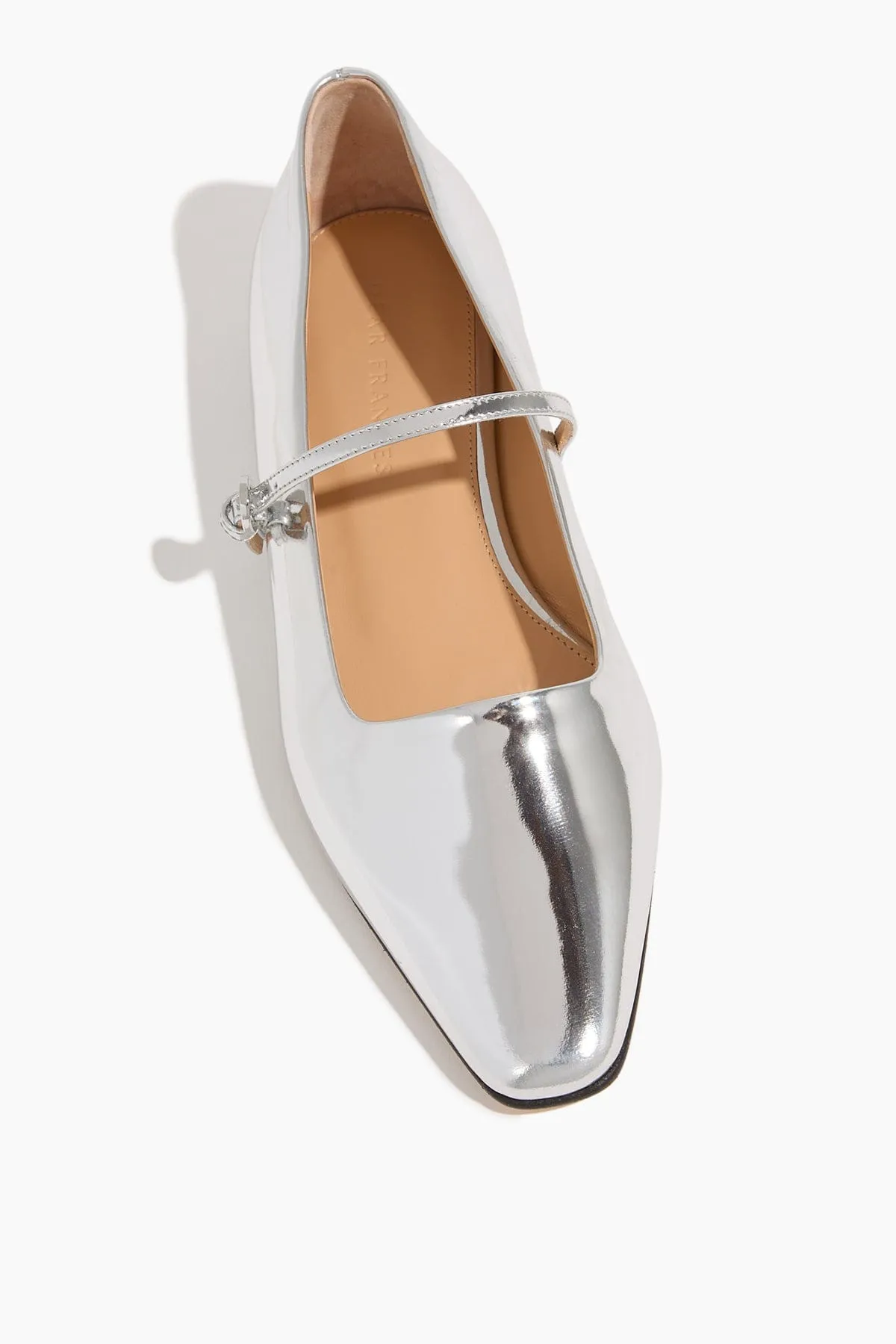 Mary Jane Flat in Silver