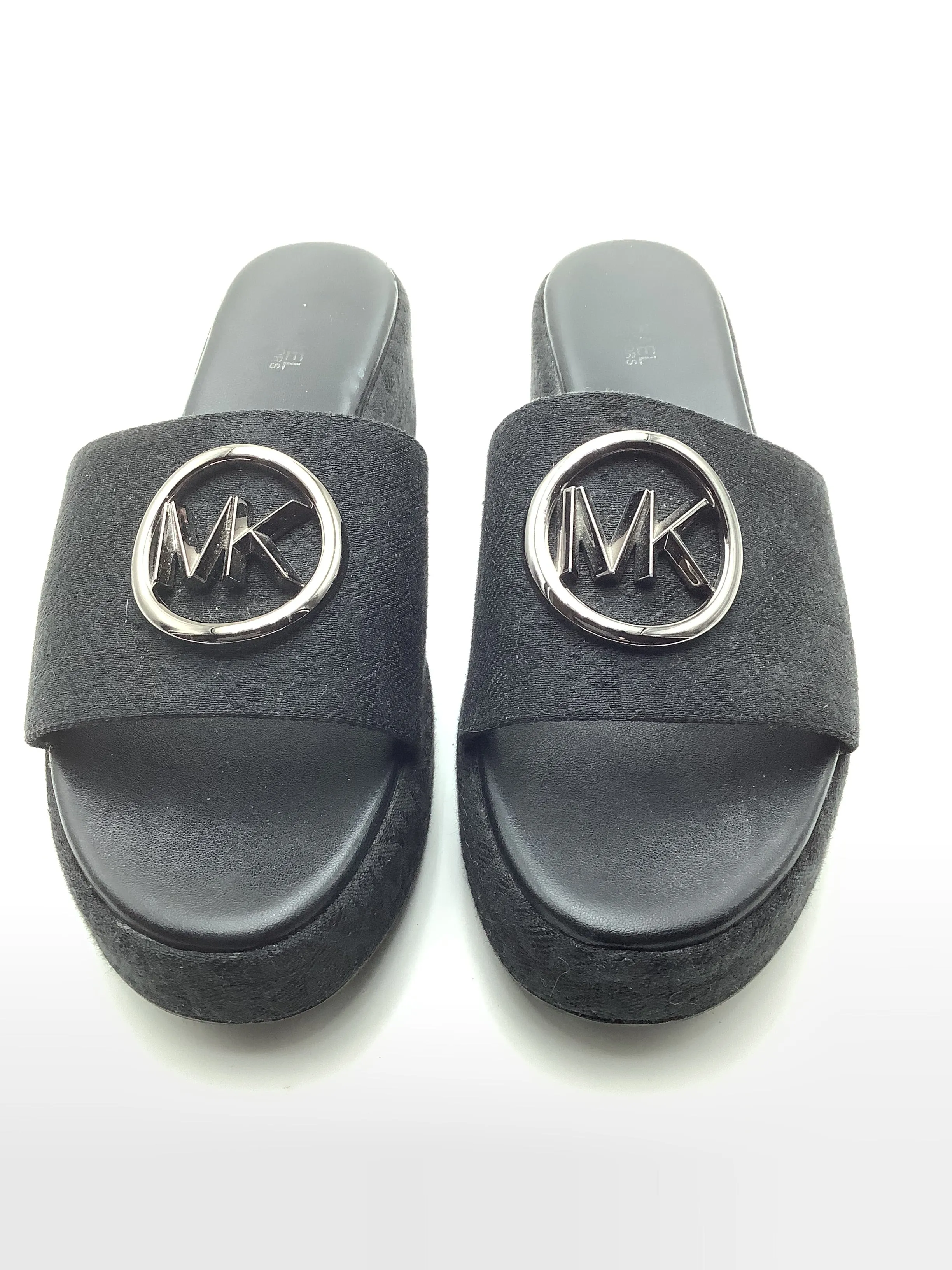 Michael Kors Women's Slide In Sadler Wedge Black Size: 7.5