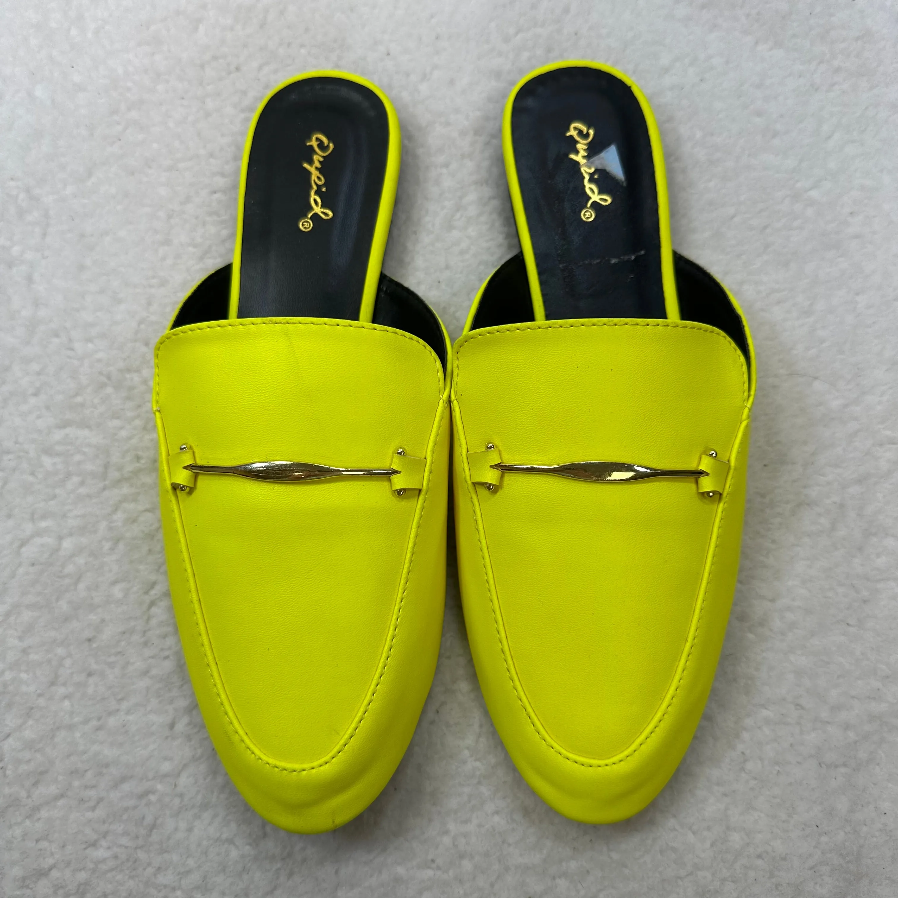 Neon Shoes Flats Mule & Slide Qupid, Size 9