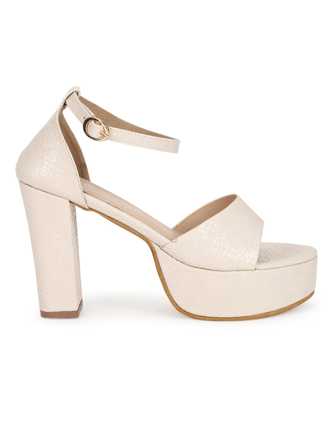 Nude PU Croc Pattern Platform Sandals (TC-SLC-V103-NUD)