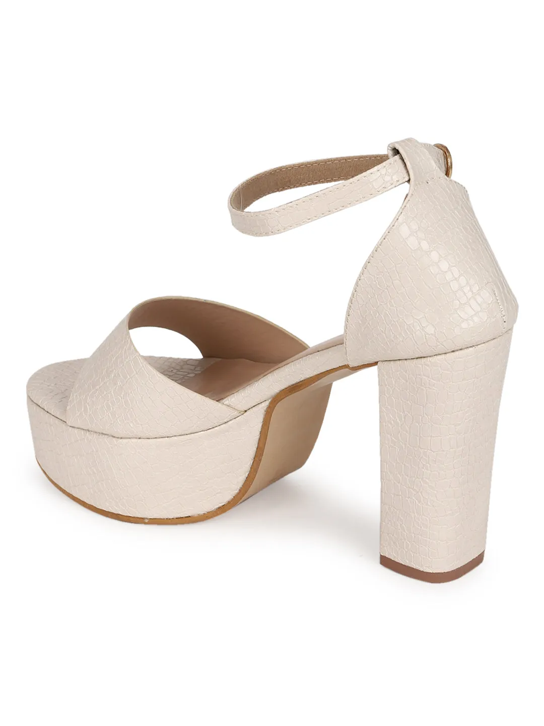 Nude PU Croc Pattern Platform Sandals (TC-SLC-V103-NUD)