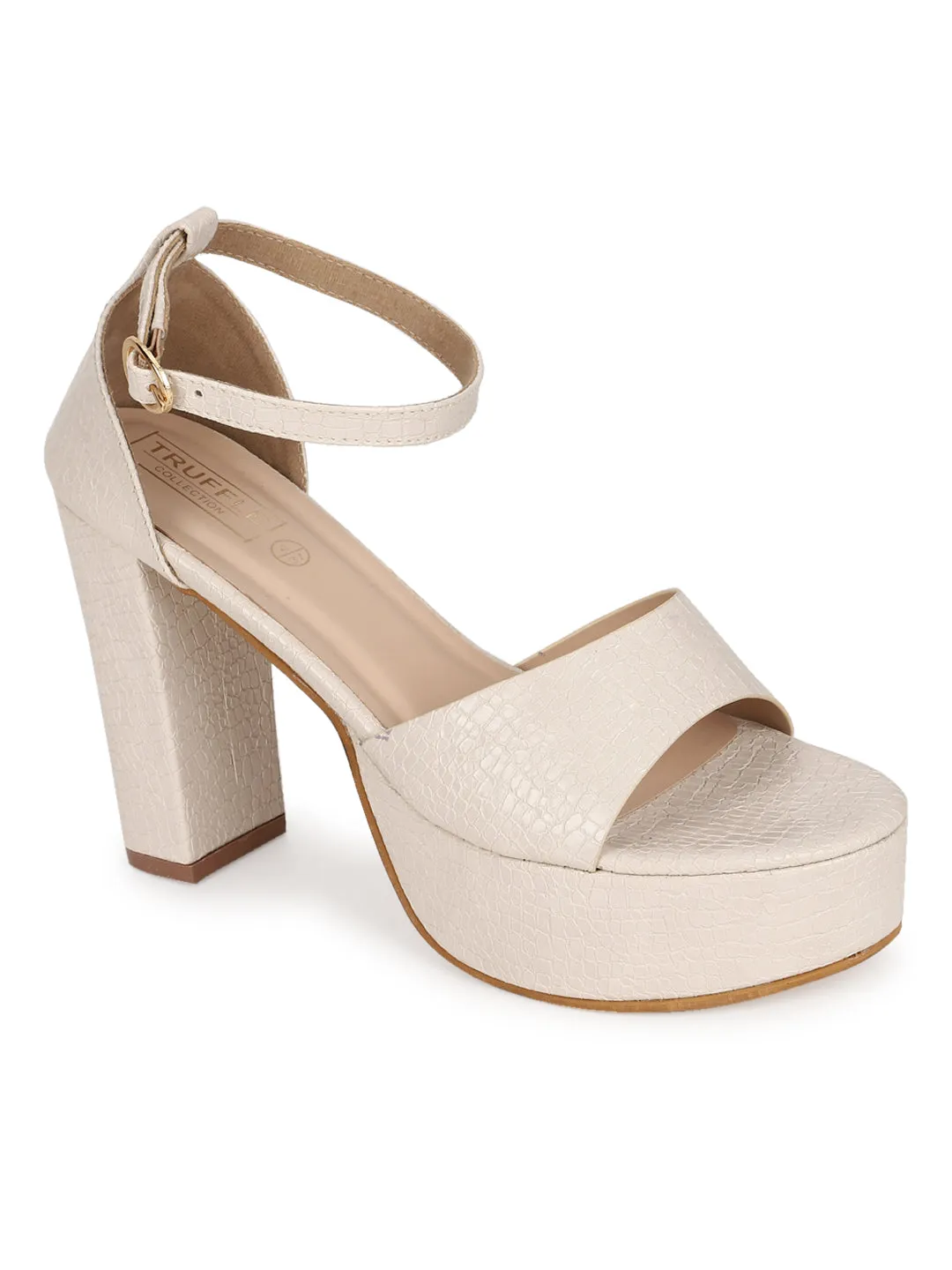 Nude PU Croc Pattern Platform Sandals (TC-SLC-V103-NUD)