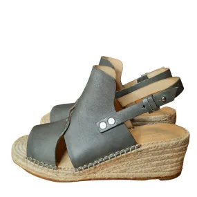 Rag & Bone Sayre Espardrille Wedge Sandals, Grey  size 8.5