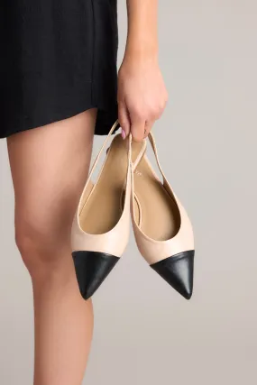 Sculpting Memories Beige SlingBack Flats