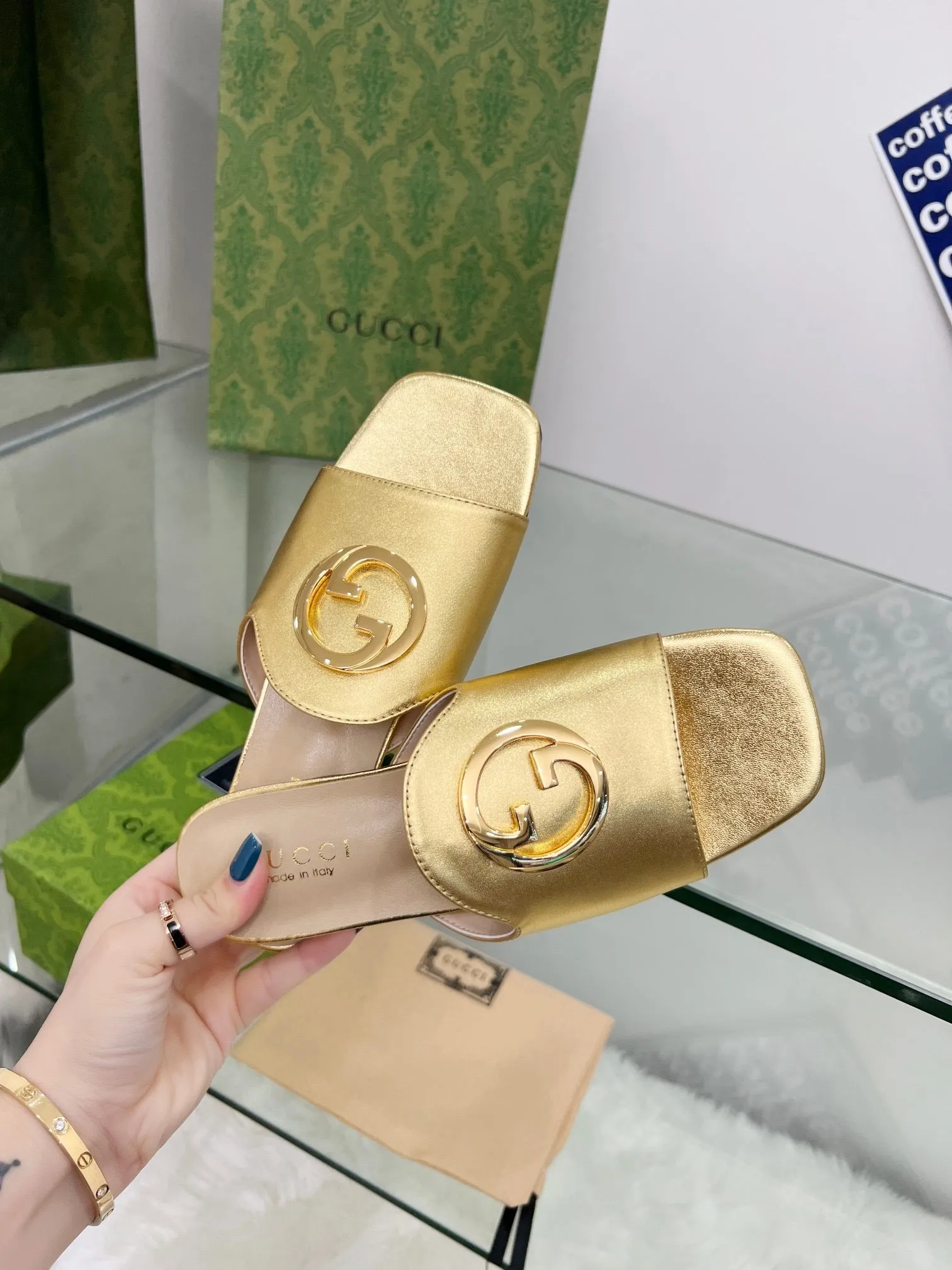 SE1066 Women's Gucci Nojum Blondie Slide /  Size5-12