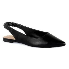 Sling back pointed Flats in Black