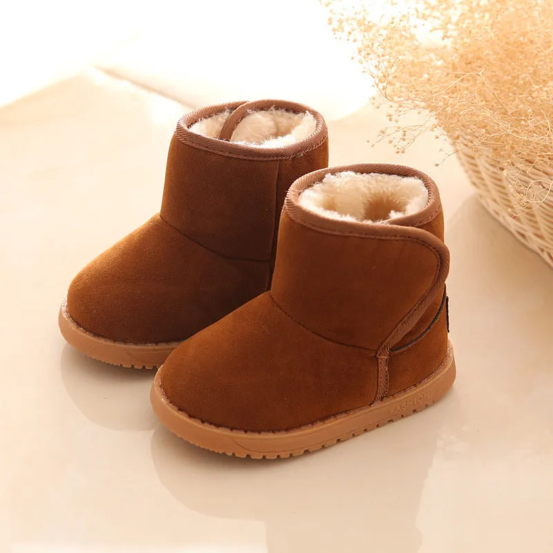 Toddler Solid Cotton Fleece-lining Snow boots