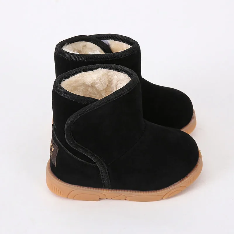 Toddler Solid Cotton Fleece-lining Snow boots