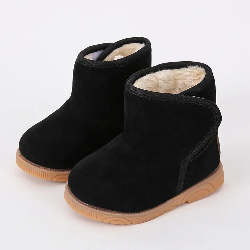 Toddler Solid Cotton Fleece-lining Snow boots