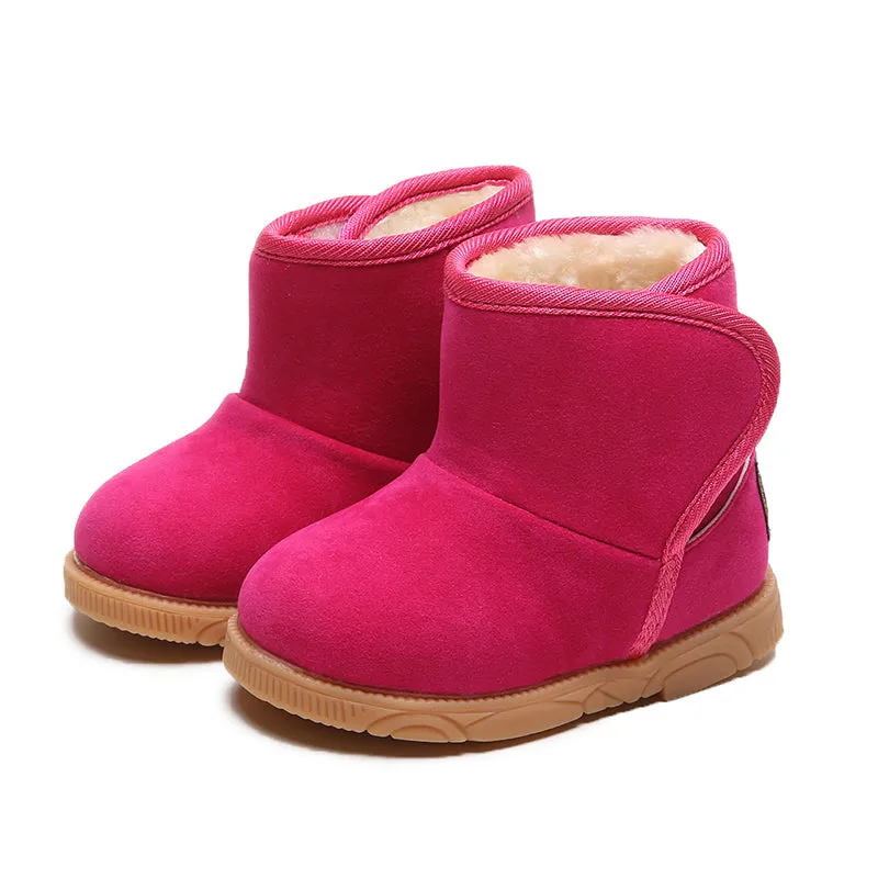 Toddler Solid Cotton Fleece-lining Snow boots